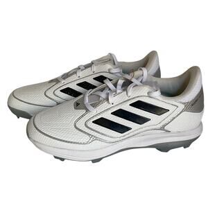 Adidas Softball Cleats Adizero PureHustle Women’s  White Silver Black  5.5 New